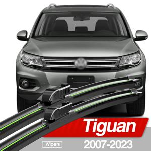 VW Tiguan 2007-2023 앞 유리 와이퍼 블레이드 2pcs 앞 유리 창 액세서리 2008 2012 2013 2014 2015 2016 2018 2020
