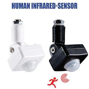 LED 모션 센서 220V 110V 자동 PIR 적외선 감지기 180도 회전 야외 타이머 전등 스위치 PIR 모션 센서