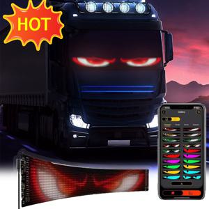 스크롤링 광고 LED 기호 트럭 USB 앱 제어를 위한 Led 눈 사용자 정의 텍스트 패턴 프로그래밍 가능한 디스플레이 트럭 자동차 악마 눈