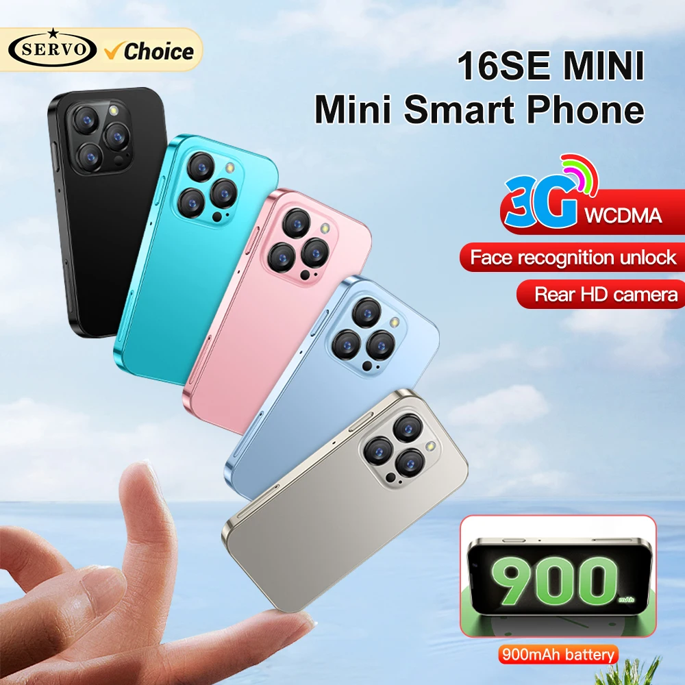 SERVO 16SE 미니 스마트폰 16GB ROM 안드로이드 9.0 와이파이 듀얼 SIM 대기 플레이 스토어 3G WCDMA 3.0