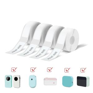 바코드 주소 비즈니스용 방수 미니 프린터 스티커, 흰색 라벨 용지, D30, D35, P11 라벨 프린터 적용 가능, 12x40mm