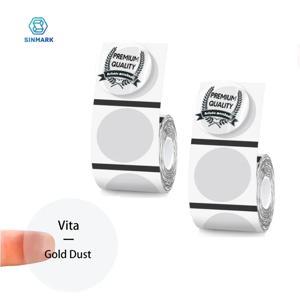 1/2/3 롤 라운드 투명 라벨 Phomemo M110/120/200 E210 P50 DETONG P1 SINMARK 용 종이 열 접착 라벨 롤 슈트