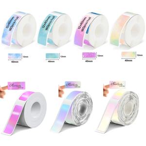 Phomemo 접착식 라벨 메이커 용지, Marklife P12 P15 이름 스티커, 티켓 태그 노트, Q30 D30 D32 D35, 12x40mm-160 개, 1 롤