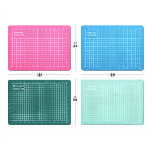 4 colorxiehaige 15*11양면 PVC A6 커팅 매트 절단 용 내구성 종이 매트 용 다목적 자기 치유 커팅 매트