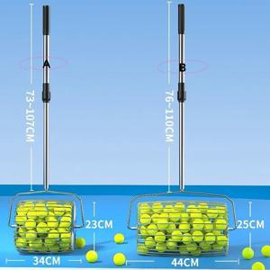 휴대용 테니스 훈련 장비 스테인레스 스틸 롤러 테니스 공 피커 경량 조절 테니스 공 수집가