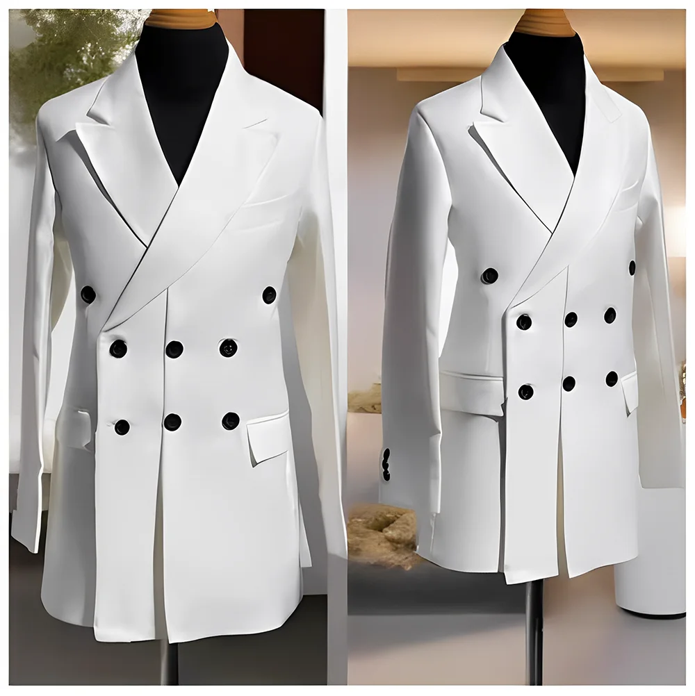 남성용 블레이저 웨딩 턱시도 싱글 자켓 패션 의류 더블 브레스트 디자인 여러 사용자 정의 색상 남성 정장