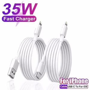 USB C타입 고속 충전기, PD 35W, 아이폰 15 14 13 12 11 프로 맥스 미니 플러스 XR XS 충전 데이터 케이블 액세서리