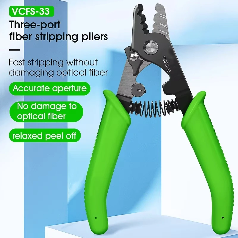 FASO VCFS-33 3포트 광섬유 스트리퍼/펜치/와이어 스트리퍼 FTTH 도구 광섬유 스트리핑 플라이어