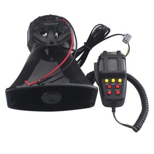 120DB 시끄러운 자동차 경적 스피커 세트 차량용 멀티 톤 및 Claxon이있는 12V 100W 경찰 사이렌 에어 호른 확성기