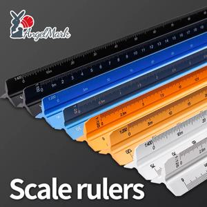 공간 공 30cm 삼각형 스케일 눈금자 금속 직선 눈금자 미터법 건축가 엔지니어 정확한 도면 측정 도구