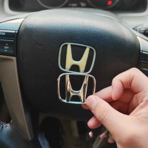 50/53mm ABS 자동차 핸들 엠블럼 스티커 액세서리 Honda Civic FIT Accord Prelude CRV 5th City CRZ CRX Jazz HRV Pilot