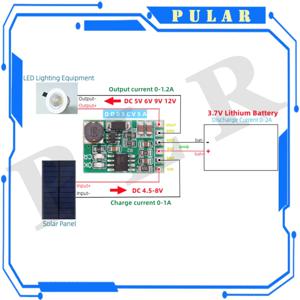 DD05CVSA 1S 리튬 배터리 부스트 컨버터 모듈, DIY 파워 뱅크용 3.7V에서 5V/6V/9V/12V DC-DC 스텝업 전압 조절기