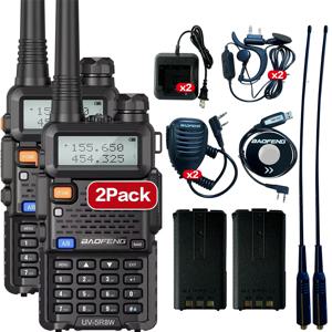 1/2개 BaoFeng UV-5R 8W 트라이파워 무전기 고출력 듀얼 밴드 장거리 128채널 휴대용 UV 5R 햄 양방향 무전기
