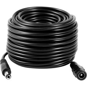 Vanxse CCTV 5미터 15M 10M 20미터 2.1x5.5mm DC 12V 전원 연장 케이블 (보안 카메라, IP 카메라, DVR, LED 스트립 조명용)