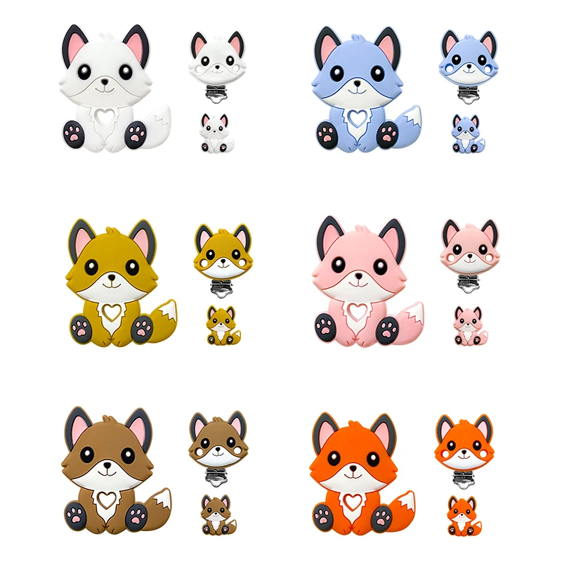 1/3/10pcs 새로운 실리콘 Teether 만화 다람쥐 머리 동물 식품 등급 DIY 아기 젖니가 남 Teether 장난감 액세서리 반지