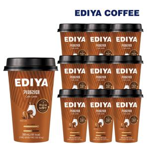 이디야  카페라떼  컵커피 300ml 10개