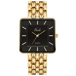 남성 시계 비즈니스 간단한 사각형 커플 시계 방수 스테인레스 스틸 프리미엄 울트라 얇은 여성 패션 석영 손목 시계