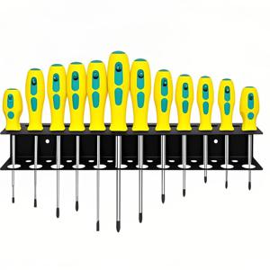 23개의 구멍이 있는 스크류 드라이버 홀더 벽 마운트, 스크루 드라이버 정리함, 차고 도구 보관 랙 유틸리티 도구 정리함 및 보관함