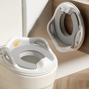 아기 변기 매트 훈련 시트 핸들 휴대용 소프트 변기 매트 어린이 화장실 가정용 보조 미끄럼 방지 화장실 어린이 WC 감속기
