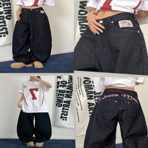 뒷면 자수 레터 프린트 청바지 여성용 봄 신상 스윗 쿨 스파이시 걸 하이웨이스트 슬림 롱 팬츠 패셔너블 출퇴근룩