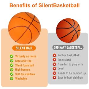 3/5/7 사이즈 무소음 농구공 PU 폼 무소음 농구공 후프 드리블 실내 훈련용 무소음 공 24시간 배송 준비 완료