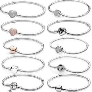 여성용 하트 스네이크 체인 팔찌, 꽃나무 클래스프, 여성용 사랑 팔찌 장식 뱅글 액세서리 쥬얼리 선물, 특가 판매