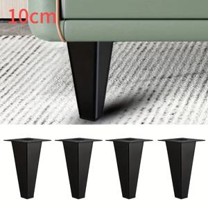 4pcs 10/15cm 검은 가구 다리-브러시 매트 마감 사각형 디자인 소파 TV 캐비닛 커피 테이블에 대 한 헤비 듀티 지원 다리