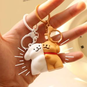 라인 퍼피 애니메이션 만화 피규어 자석 커플 키체인 장난감 세트 2025 신상 여자친구 남자친구 소녀 소년 어린이 최고의 선물