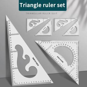 다기능 삼각형 눈금자 18/22/27/32/37/42CM 손으로 그린 ​​삼각형 보드 각도기 목공 인테리어 드로잉 디자인
