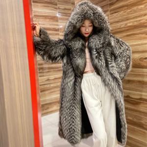 롱 페이크 퍼 코트 여성 가을 겨울 라지 재킷 오버코트 화이트 턴다운 칼라 포켓 두꺼운 코트 따뜻한 재킷 맥시 코트