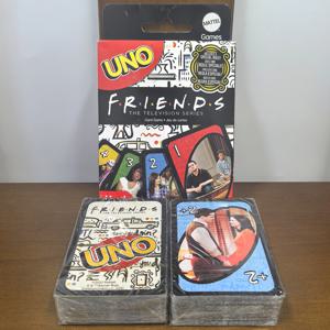 마텔 게임즈 우노 친구 카드 게임 가족 성인 및 파티 게임 나이트 2~6인용 수집품 TV 시리즈에서 영감을 받음