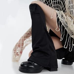 여성용 스위트 로리타 Y2K 스타일 하라주쿠 무릎 위까지 오는 긴 양말 하이 튜브 니삭스 일본 스타일 보온 레그 워머