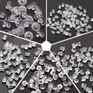 고무 귀걸이 백업 실리콘 라운드 200-2000Pcs 귀 플러그 차단 된 모자 귀걸이 DIY 귀걸이 쥬얼리 만들기위한 백업 Stoppers