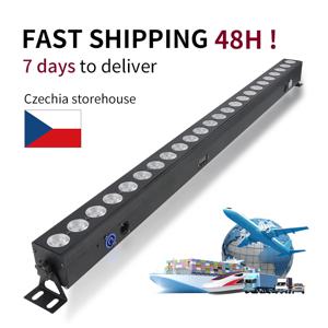 24x12w RGBW LED 벽 세탁기 초광각 스트립 빛 DMX 제어 전문 무대 쇼 DJ 디스코 장비