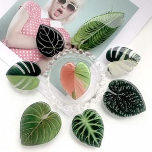 식물 소켓 접이식 전화 그립 Tok 잎 아크릴 전화 홀더 아이폰 유니버설 스마트 폰 Griptok 브래킷 손가락 스탠드