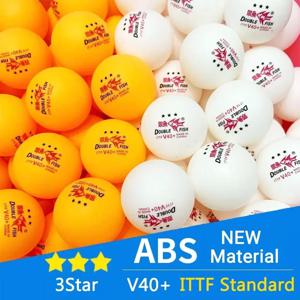 원래 더블 물고기 V40 + 3 스타 30Pcs 탁구 공 솔기 ABS 신소재 탁구 공 ITTF 표준 탁구 공