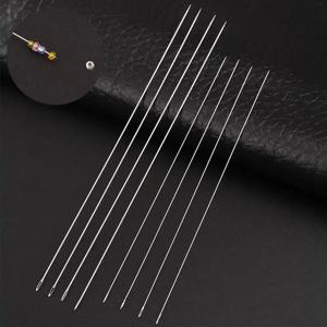 비즈 목걸이 팔찌 도구에 대 한 30pcs 금속 구슬 바늘 보석 용품에 대 한 스테인레스 스틸 셀프 스레딩 바늘 핀