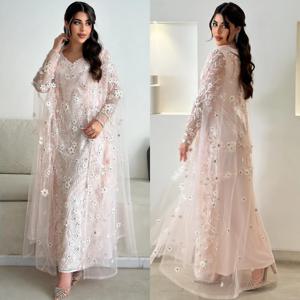 맞춤형 저지 아플리케 약혼 A라인 V넥, 맞춤형 가운, 미디 드레스