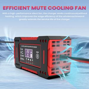 스마트 자동차 배터리 충전기 12V, LCD 디스플레이가 있는 납산 배터리 수리용 오토바이 배터리 유지보수기