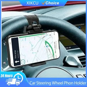 유니버설 자동차 핸들 폰 홀더 훅 마운트 내비게이션 모바일 폰 브래킷 아이폰 샤오미 삼성용