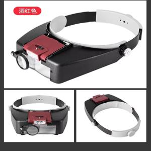 머리띠 안경 돋보기 조정 가능한 크기 독서 용 LED 돋보기 루페 안경 Optivisor 돋보기 조명