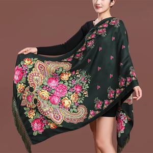 2024 인쇄 Shawls 여성 디자이너 여성 겨울 스카프 Pashmina 꽃 Bufandas Foulard 따뜻한 Hijab 랩 여행 스톨