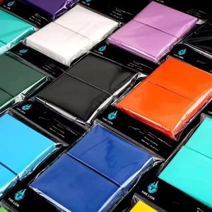 트레이딩 카드용 100개/대 66x91mm 카드 슬리브, 무광택 카드 슬리브 데크 카드 프로텍터, 표준 카드용 소프트 슬리브