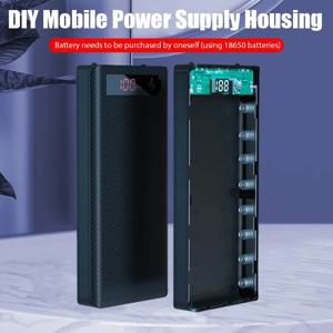 8/10*18650 파워 뱅크 케이스 배터리 홀더 휴대용 듀얼 USB 타입 C 충전 쉘 아이폰 샤오미 화웨이 18650 배터리 케이스