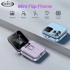 서보 I16 프로 미니 폴드 휴대 전화 2G GSM 듀얼 SIM 카드 스피드 다이얼 비디오 플레이어 매직 음성 3.5mm 잭 FM 소형 플립 핸드폰