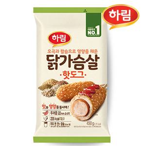 하림 닭가슴살 핫도그 450g