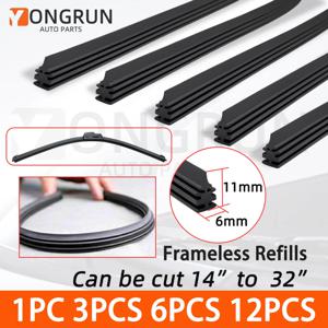 1PC 3PCS 6PCS 12PCS 자동차 와이퍼 고무 스트립은 와이퍼 교체 부품을 절단할 수 있습니다. 14