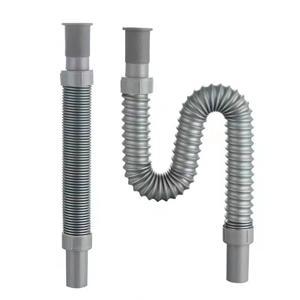 냄새 방지 1-1/4 인치 확장 가능 유연한 17-42 인치 범용 주방 싱크 하수구 배수관 튜브 S 트랩, 욕실 세면대 싱크 Dr