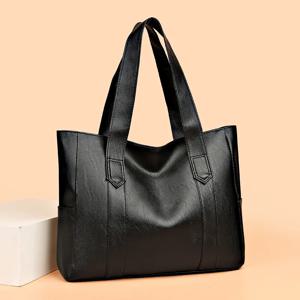 여성용 PU 가죽 대용량 숄더백, 크로스 바디 핸드 토트, 빈티지