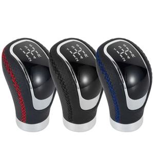 범용 5/6 속도 기어 시프트 노브 시프터 레버 핸들 모든 수동 자동차 모델 용 스틱 가죽 자동차 액세서리 수정